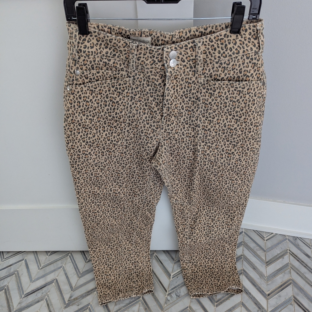 EUC Anthropologie Pilcro The Wanderer Leopard Barrel Jeans, 28P